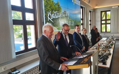 Freie Wähler bei der Vereidigung des neuen Landrats unter sich